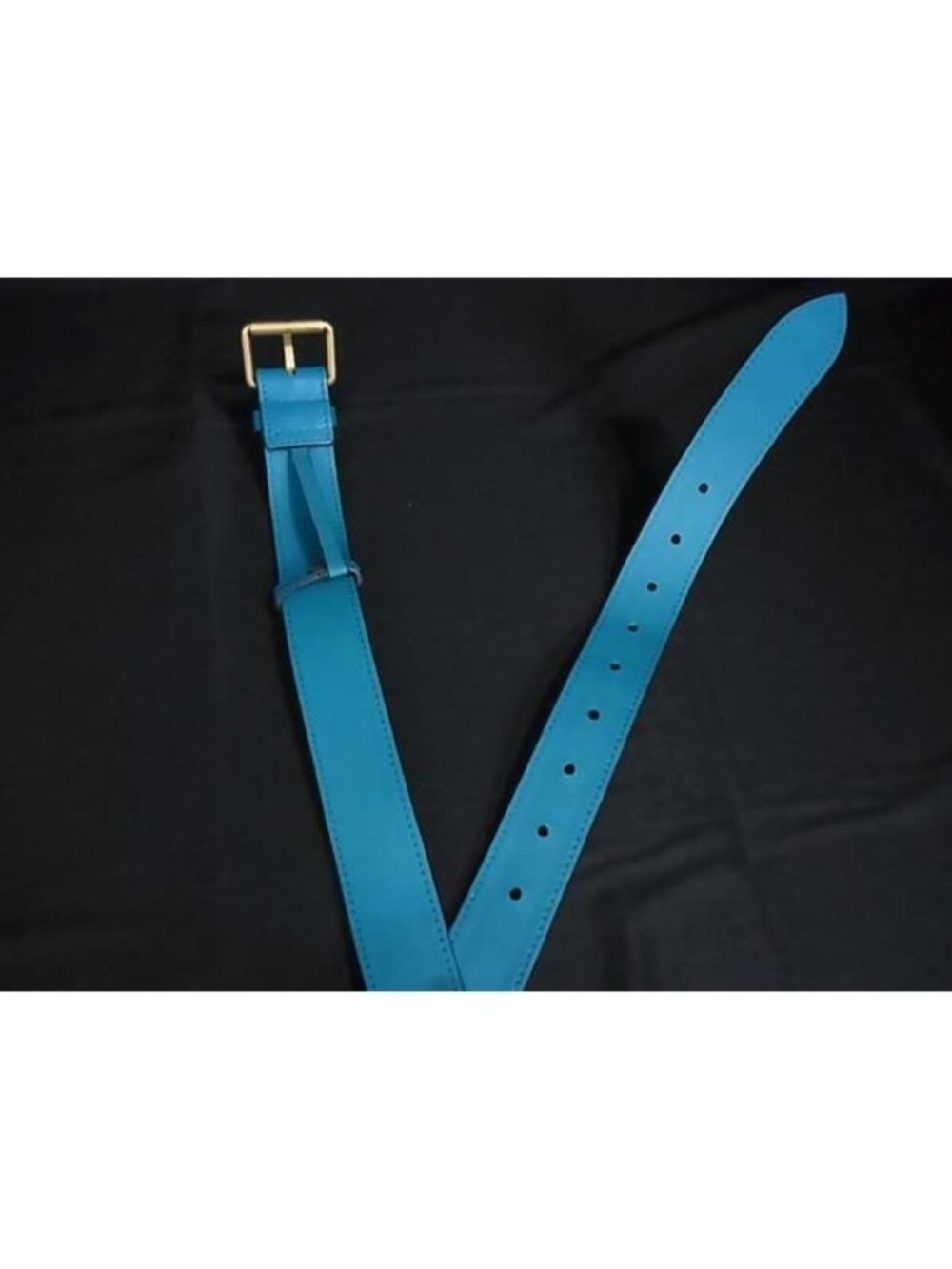 Gucci Waist Bag GG Marmont Blue Velvet Gold - Picture 4 of 9